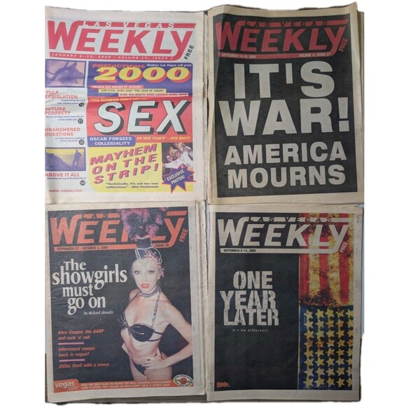 Vintage Las Vegas Weekly Magazin Set - Y2k to Post 9/11 Era - Picture 1 of 6